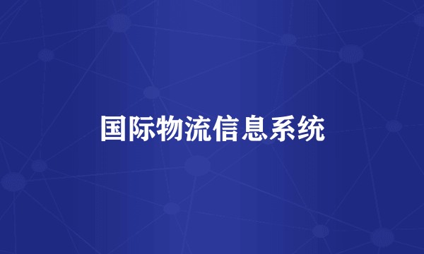 国际物流信息系统