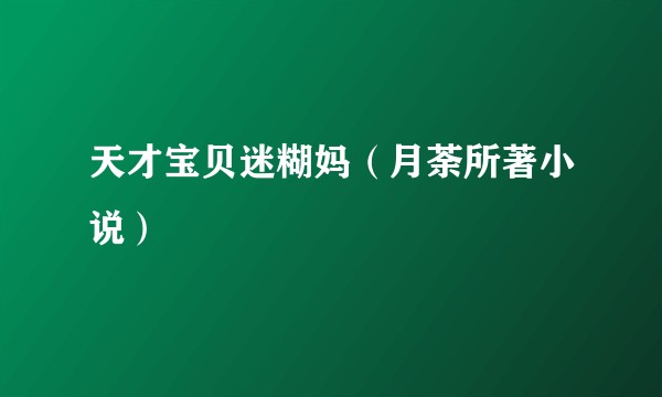天才宝贝迷糊妈（月荼所著小说）