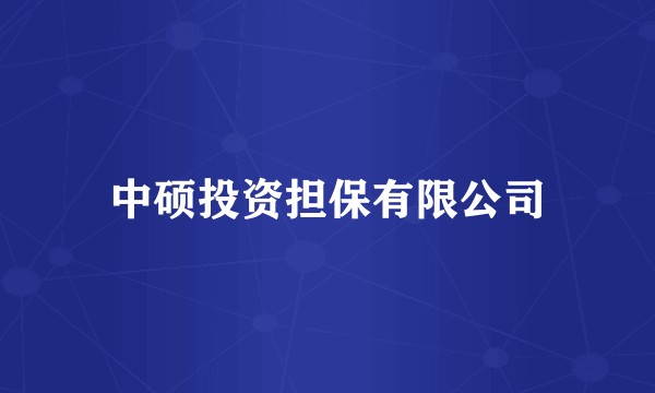 中硕投资担保有限公司