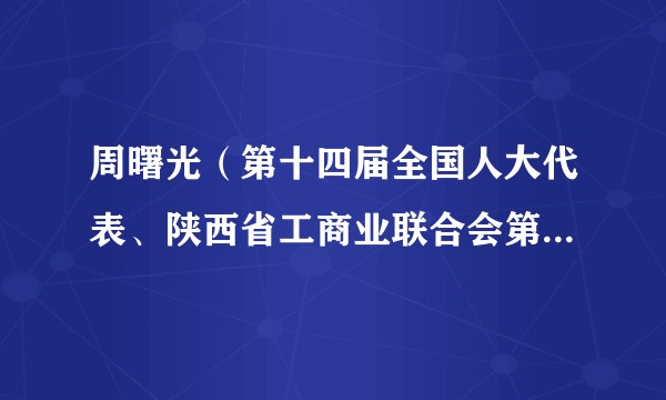 周曙光（第十四届全国人大代表、陕西省工商业联合会第十三届执行委员会副主席）