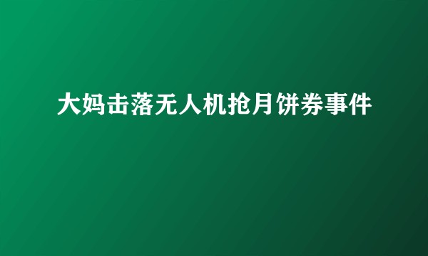 大妈击落无人机抢月饼券事件