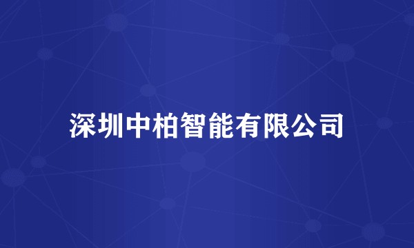 深圳中柏智能有限公司