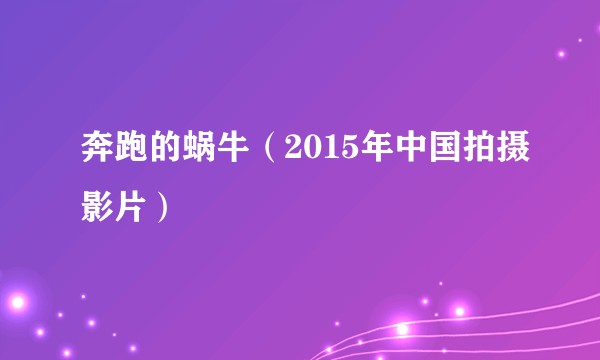奔跑的蜗牛（2015年中国拍摄影片）