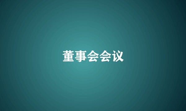 董事会会议