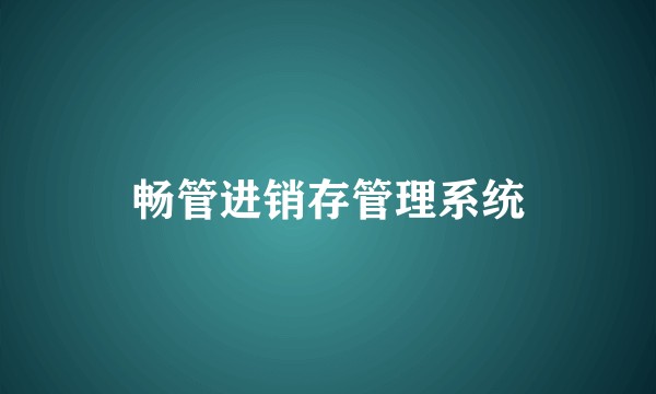 畅管进销存管理系统