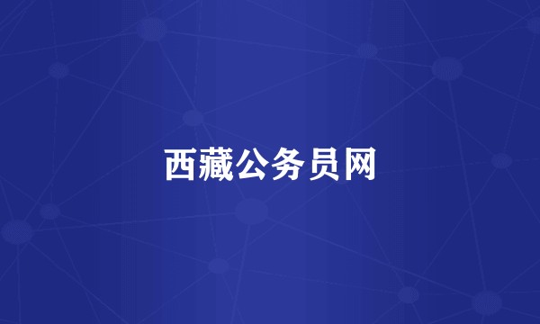 西藏公务员网