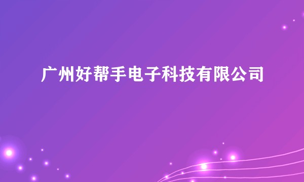 广州好帮手电子科技有限公司