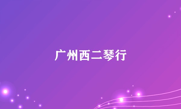广州西二琴行