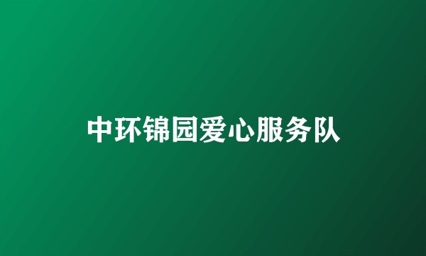 中环锦园爱心服务队