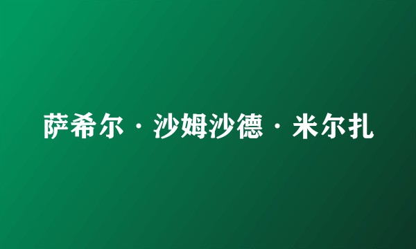 萨希尔·沙姆沙德·米尔扎