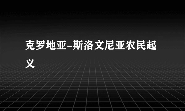 克罗地亚-斯洛文尼亚农民起义