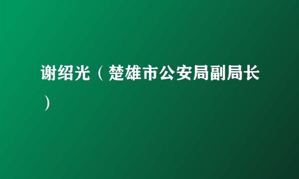 谢绍光（楚雄市公安局副局长）