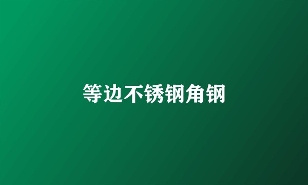 等边不锈钢角钢