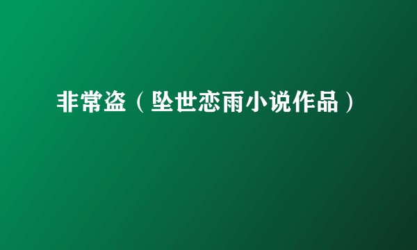 非常盗（坠世恋雨小说作品）