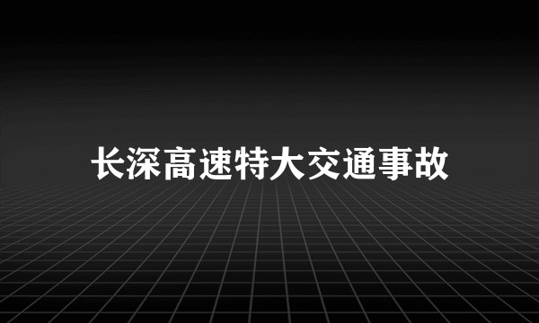 长深高速特大交通事故