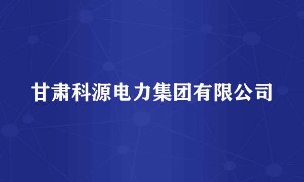 甘肃科源电力集团有限公司