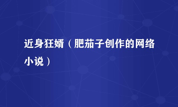 近身狂婿（肥茄子创作的网络小说）