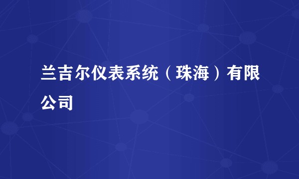 兰吉尔仪表系统（珠海）有限公司