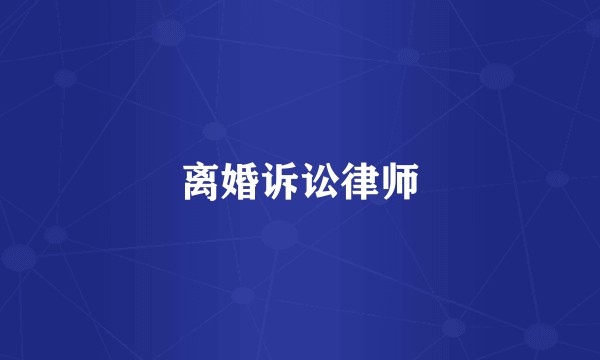 离婚诉讼律师