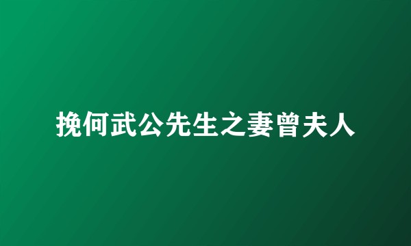 挽何武公先生之妻曾夫人