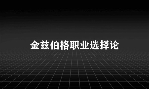金兹伯格职业选择论
