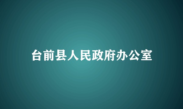 台前县人民政府办公室