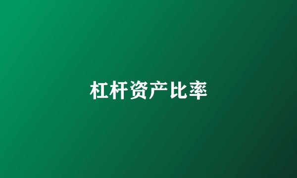 杠杆资产比率