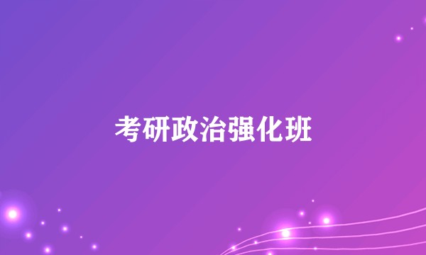 考研政治强化班
