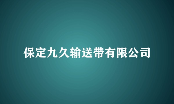 保定九久输送带有限公司