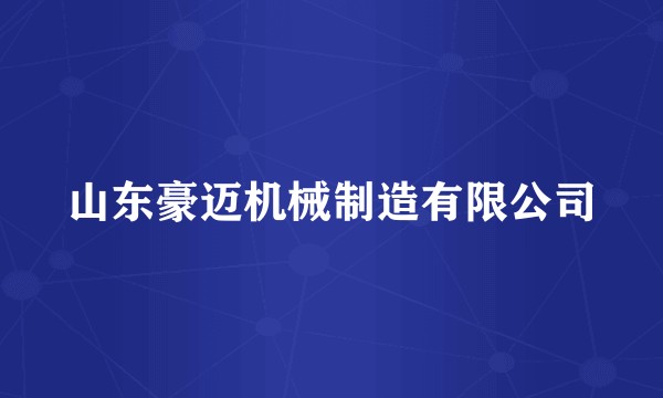 山东豪迈机械制造有限公司