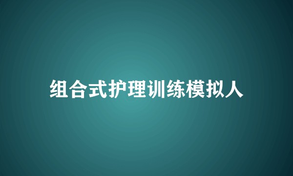 组合式护理训练模拟人
