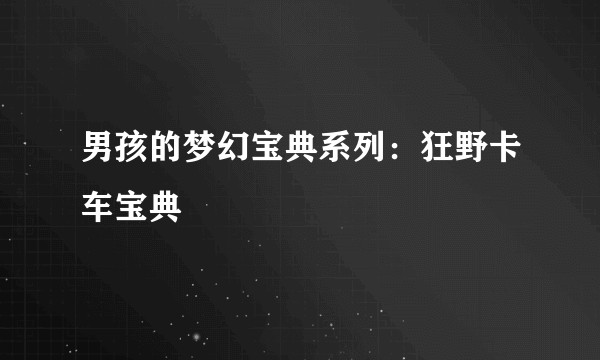 男孩的梦幻宝典系列：狂野卡车宝典