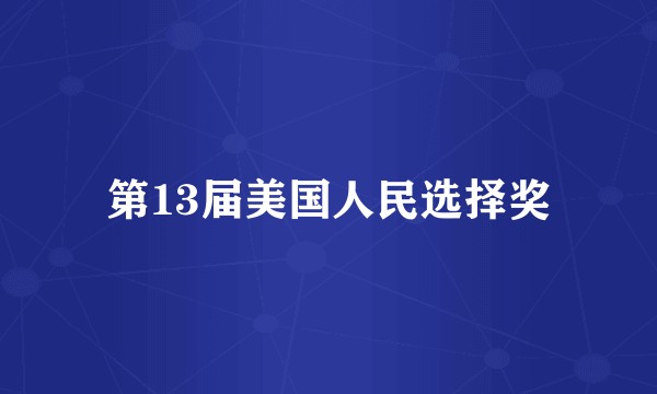 第13届美国人民选择奖