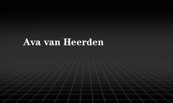 Ava van Heerden