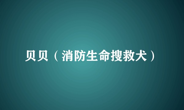 贝贝（消防生命搜救犬）