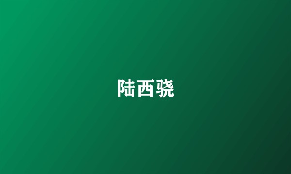 陆西骁