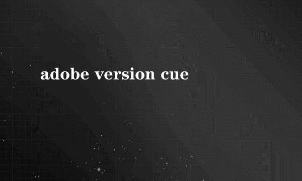 adobe version cue