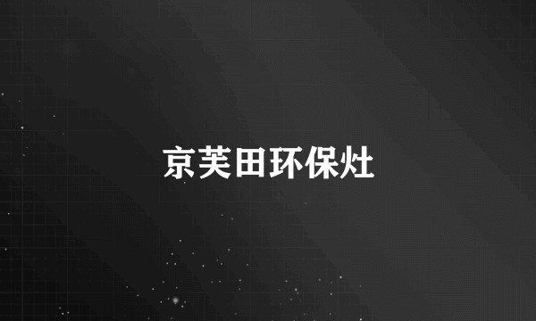 京芙田环保灶