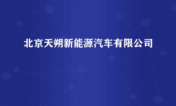 北京天朔新能源汽车有限公司