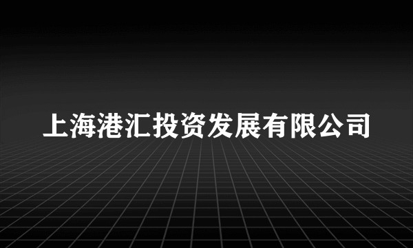 上海港汇投资发展有限公司