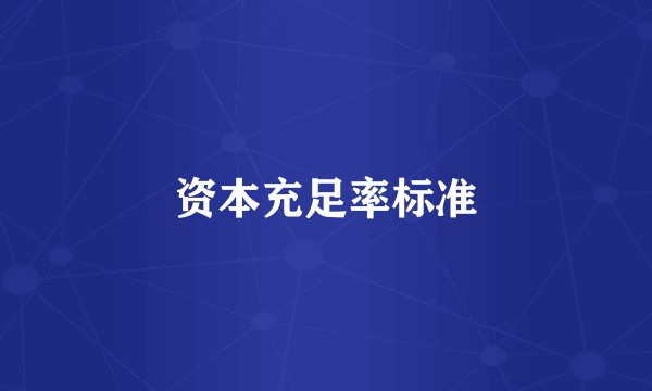资本充足率标准