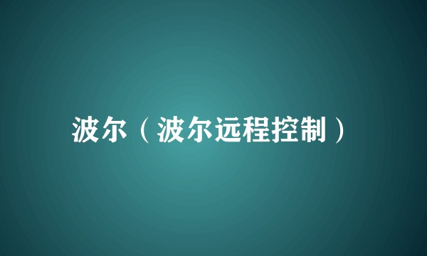 波尔（波尔远程控制）