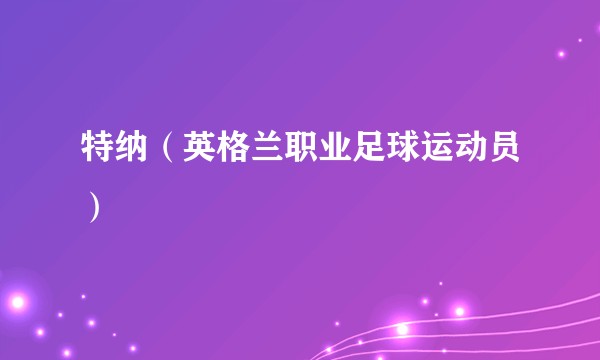 特纳（英格兰职业足球运动员）