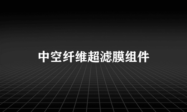 中空纤维超滤膜组件