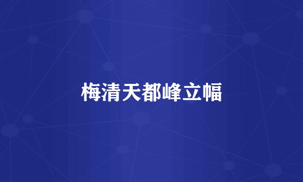 梅清天都峰立幅