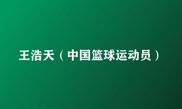 王浩天（中国篮球运动员）
