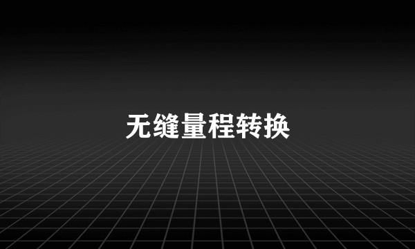 无缝量程转换