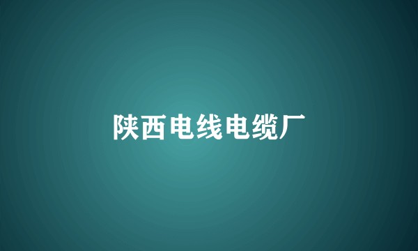 陕西电线电缆厂