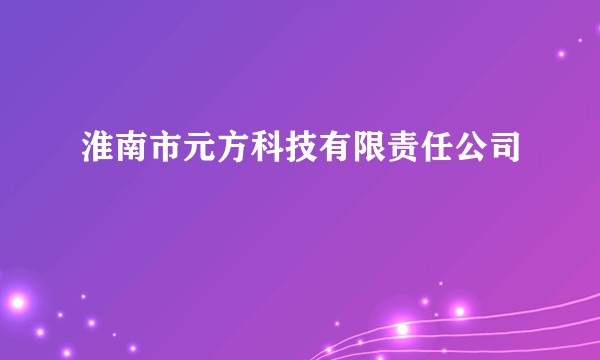 淮南市元方科技有限责任公司