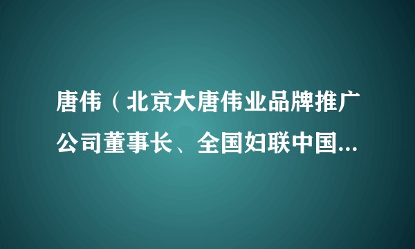 唐伟(北京大唐伟业品牌推广公司董事长、全国妇联中国妇女报战略合作理事会副理事长)